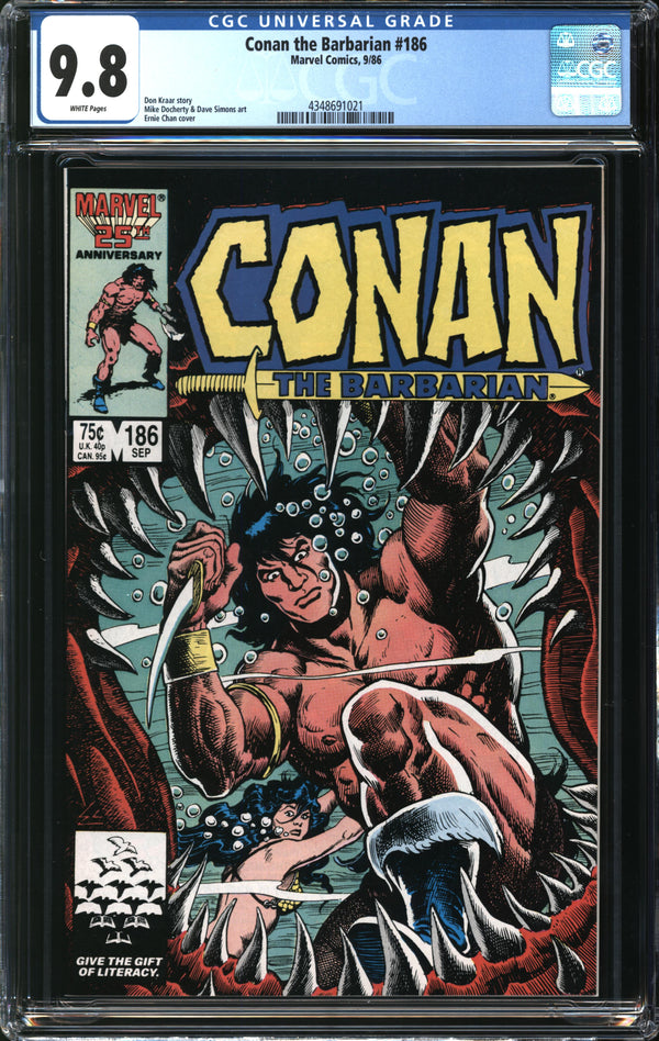 Conan The Barbarian (1970) #186 CGC 9.8 NM/MT