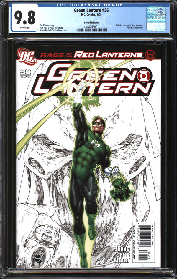 Green Lantern (2005) #36 Second Printing CGC 9.8 NM/MT