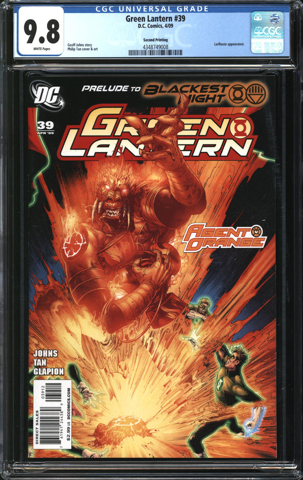 Green Lantern (2005) #39 Second Printing CGC 9.8 NM/MT