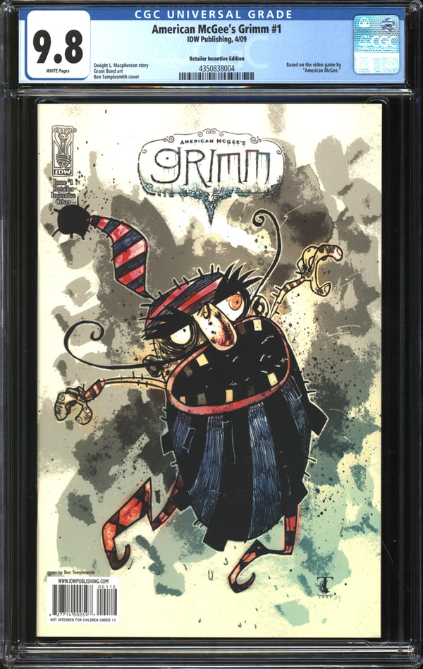 American McGee's Grimm (2009) #1 Ben Templesmith Retailer Incentive Edition CGC 9.8 NM/MT