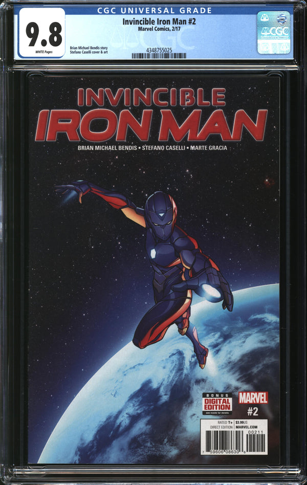 Invincible Iron Man (2017) #2 CGC 9.8 NM/MT