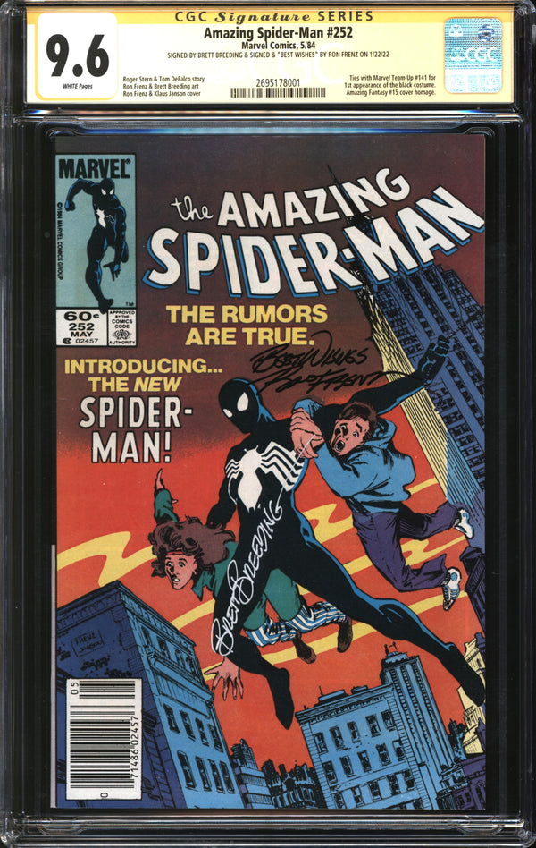 Amazing Spider-Man (1963) #252 Newsstand Edition CGC Signature Series 9.6 NM+