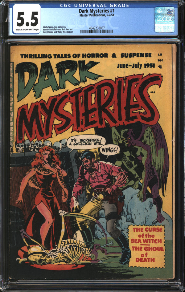 Dark Mysteries (1951) #1 CGC 5.5 FN-