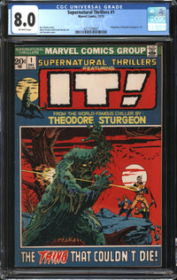 Supernatural Thrillers (1972) # 1 CGC 8.0 VF