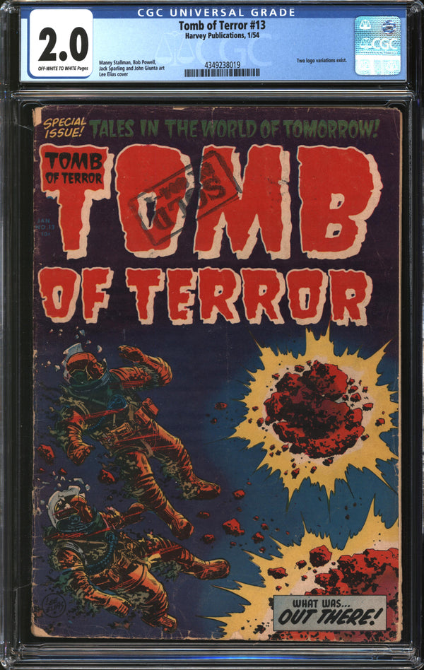 Tomb Of Terror (1952) #13 CGC 2.0 GD
