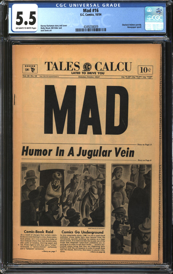 Mad (1952) #16 CGC 5.5 FN-
