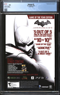 Batman (2011) # 4 Fourth Printing CGC 9.6 NM+