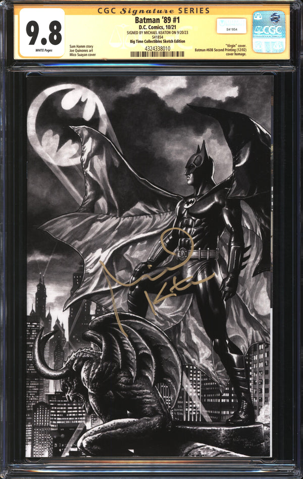 Batman '89 (2021) #1 Mico Suayan Big Time Collectibles Sketch Edition CGC Signature Series 9.8 NM/MT