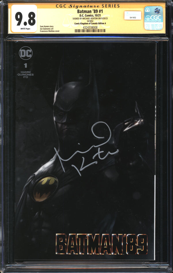 Batman '89 (2021) #1 Francesco Mattina Comic Kingdom Of Canada Edition A CGC Signature Series 9.8 NM/MT