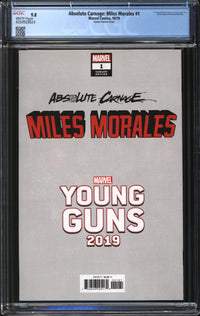 Absolute Carnage: Miles Morales (2019) #1 Javier Garron Young Guns Design Variant CGC 9.8 NM/MT