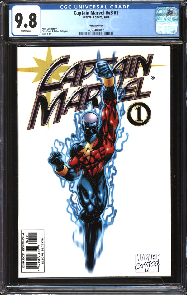 Captain Marvel (2000) #1 Variant Cover CGC 9.8 NM/MT