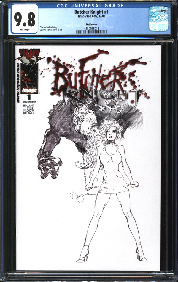 Butcher Knight (2000) #1 Sketch Cover CGC 9.8 NM/MT