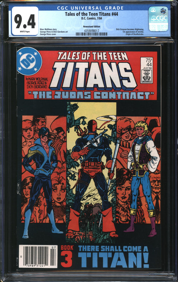 Tales Of The Teen Titans (1984) #44 Newsstand Edition CGC 9.4 NM