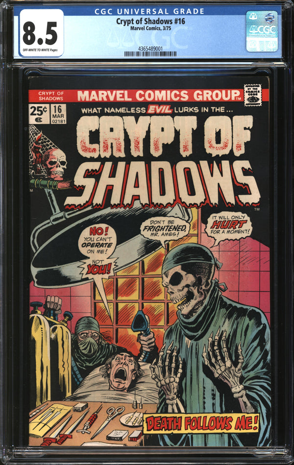 Crypt Of Shadows (1973) #16 CGC 8.5 VF+