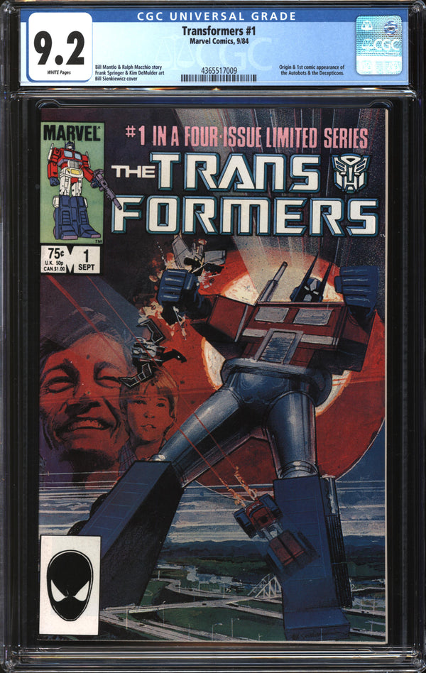 Transformers (1984) # 1 CGC 9.2 NM-
