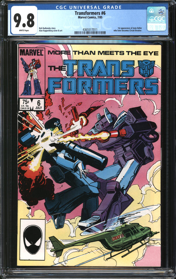 Transformers (1984) # 6 CGC 9.8 NM/MT