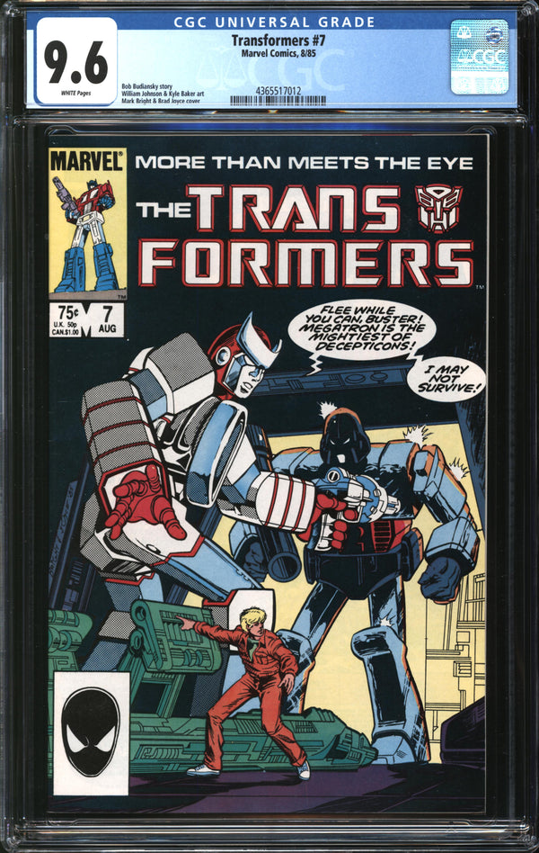 Transformers (1984) # 7 CGC 9.6 NM+