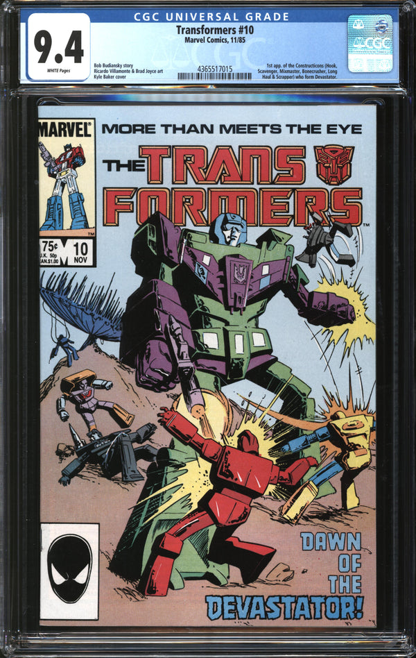 Transformers (1984) #10 CGC 9.4 NM