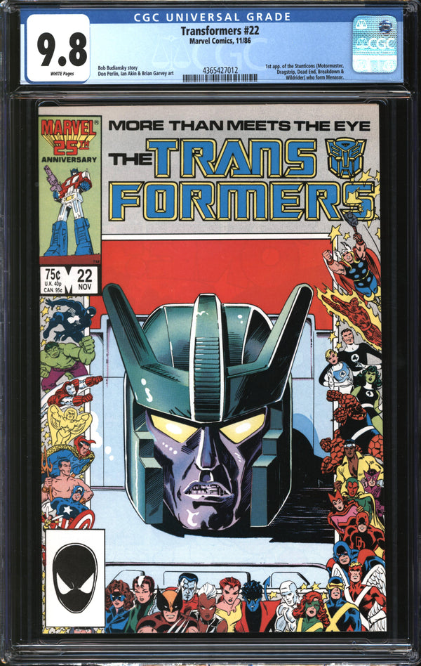 Transformers (1984) #22 CGC 9.8 NM/MT