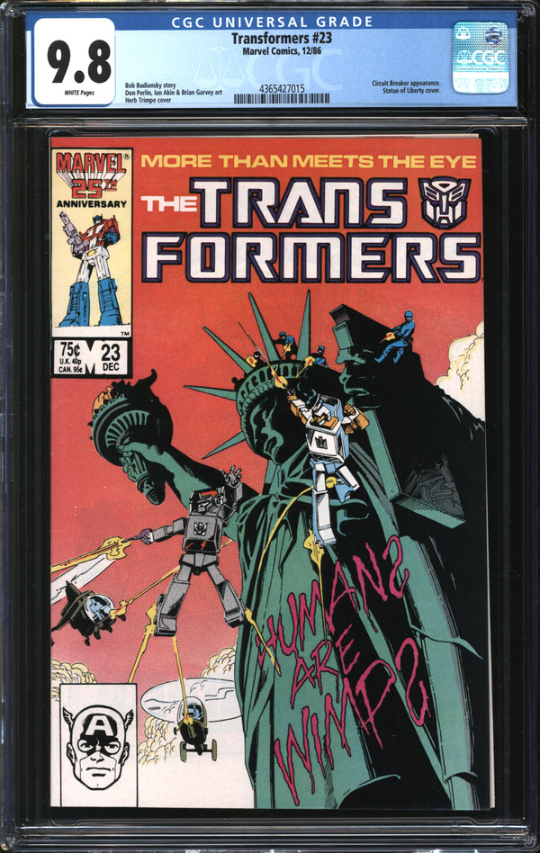 Transformers (1984) #23 CGC 9.8 NM/MT