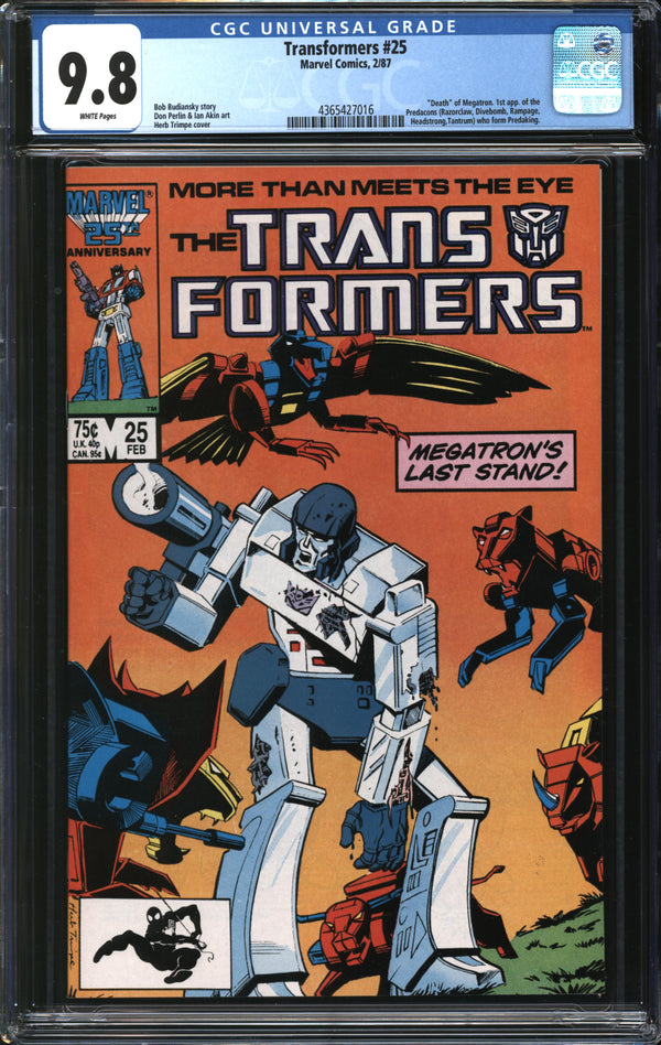 Transformers (1984) #25 CGC 9.8 NM/MT