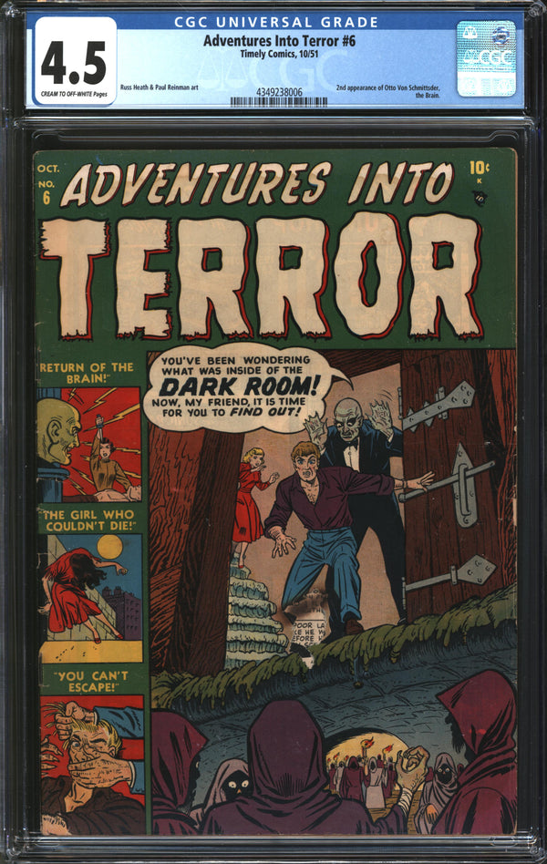 Adventures Into Terror (1950) # 6 CGC 4.5 VG+