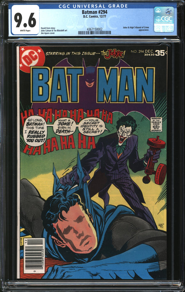 Batman (1940) #294 CGC 9.6 NM+