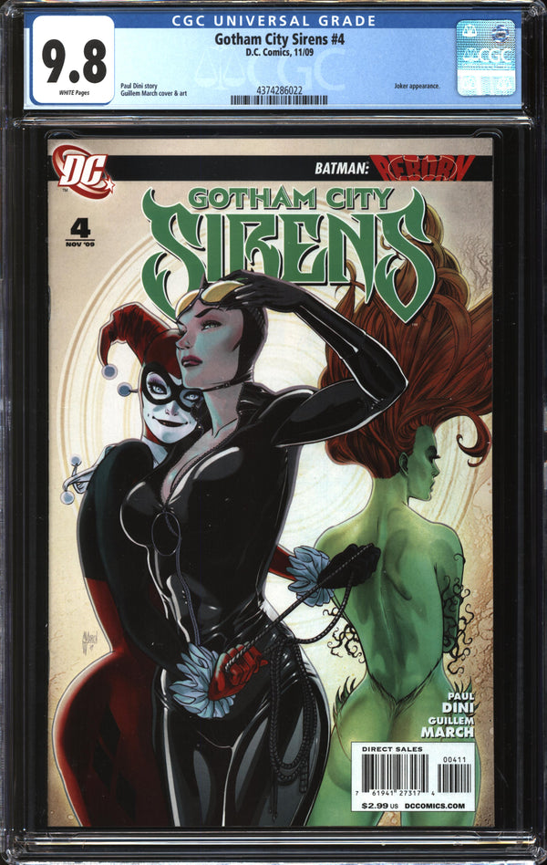 Gotham City Sirens (2009) # 4 CGC 9.8 NM/MT