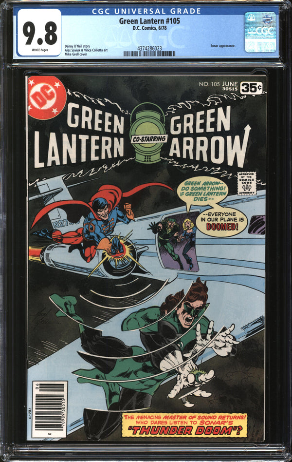 Green Lantern (1960) #105 CGC 9.8 NM/MT