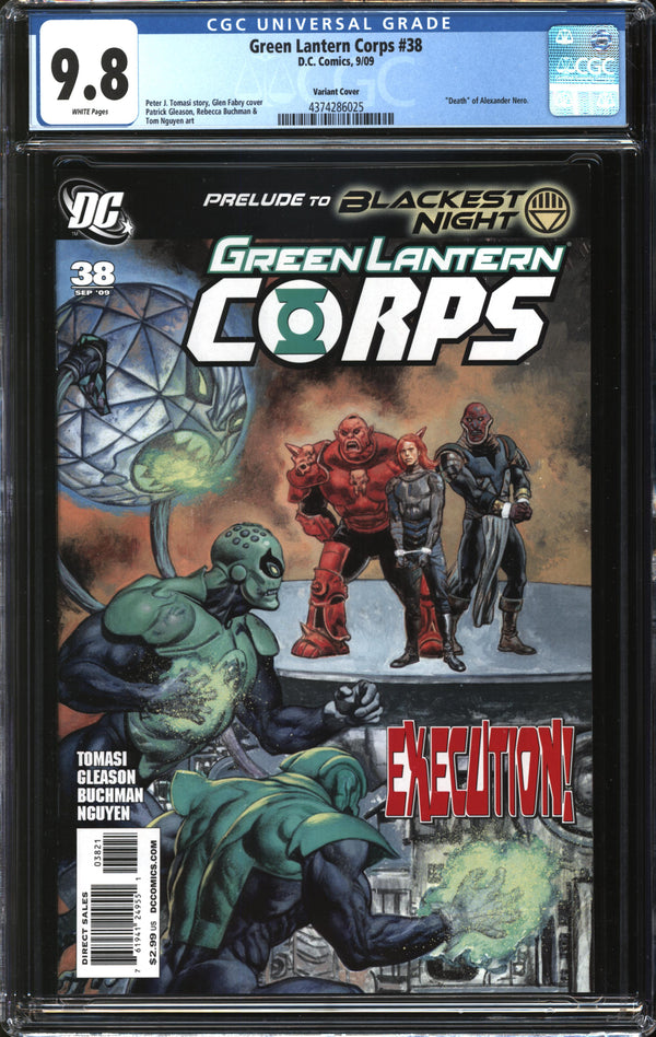Green Lantern Corps (2006) #38 Glen Fabry Variant CGC 9.8 NM/MT