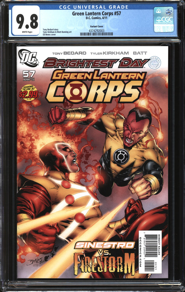 Green Lantern Corps (2006) #38 Ed Benes Variant CGC 9.8 NM/MT