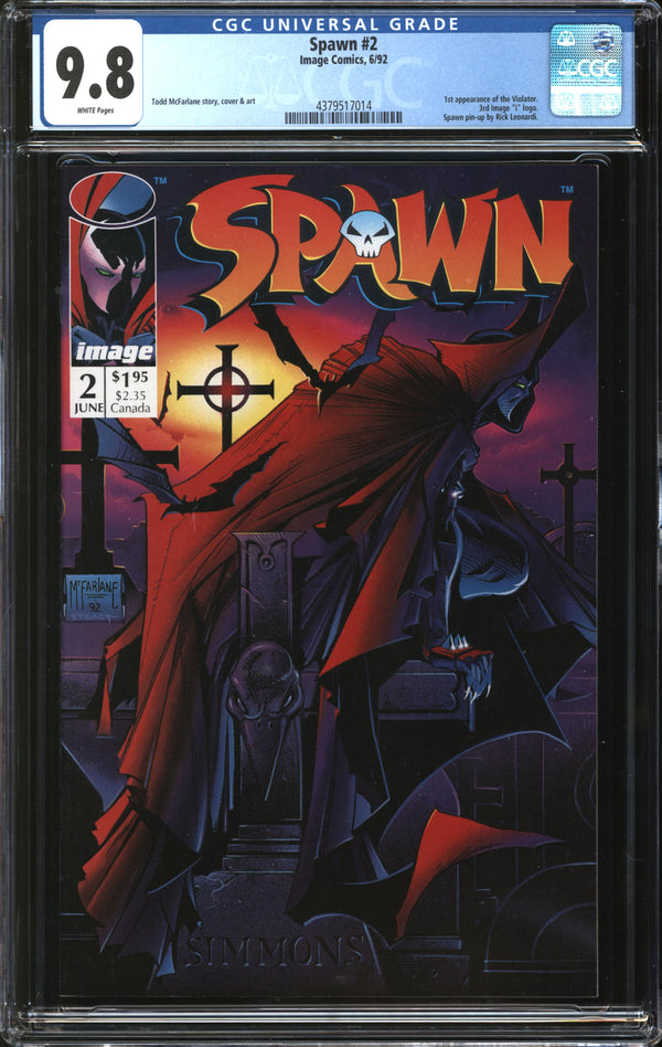 Spawn (1992) #  2 CGC 9.8 NM/MT