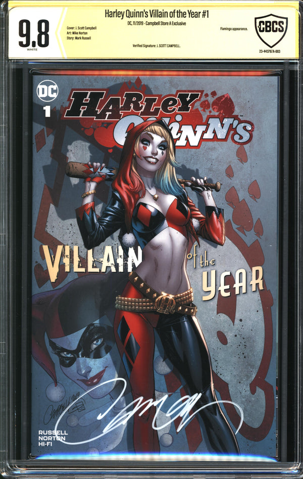 Harley Quinn's Villain Of The Year (2019) #1 JScottCampbell.com Edition A CBCS Signature-Verified 9.8 NM/MT