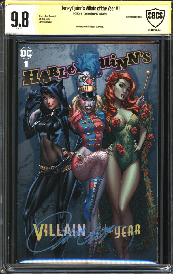 Harley Quinn's Villain Of The Year (2019) #1 JScottCampbell.com Edition B CBCS Signature-Verified 9.8 NM/MT