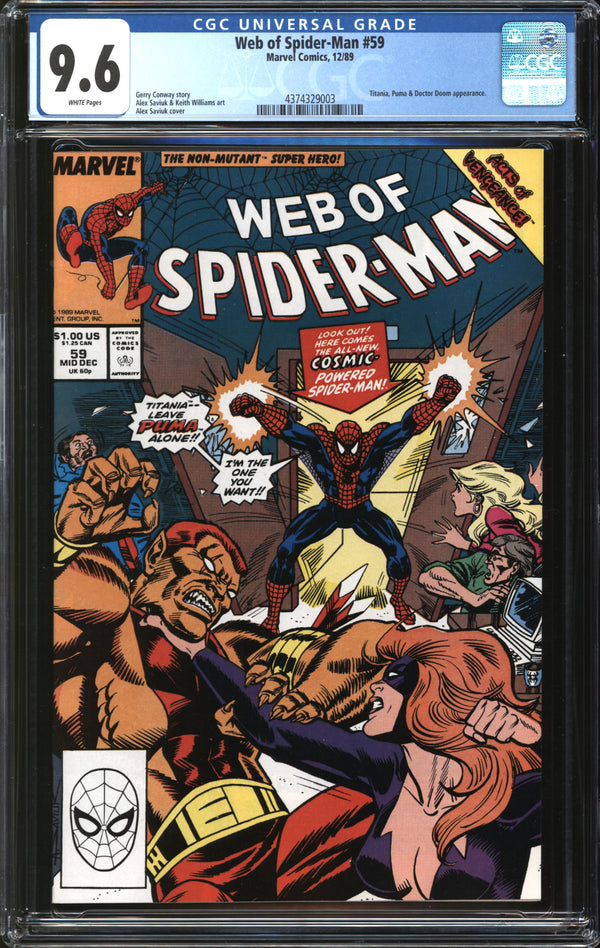 Web Of Spider-Man (1985) # 59 CGC 9.6 NM+