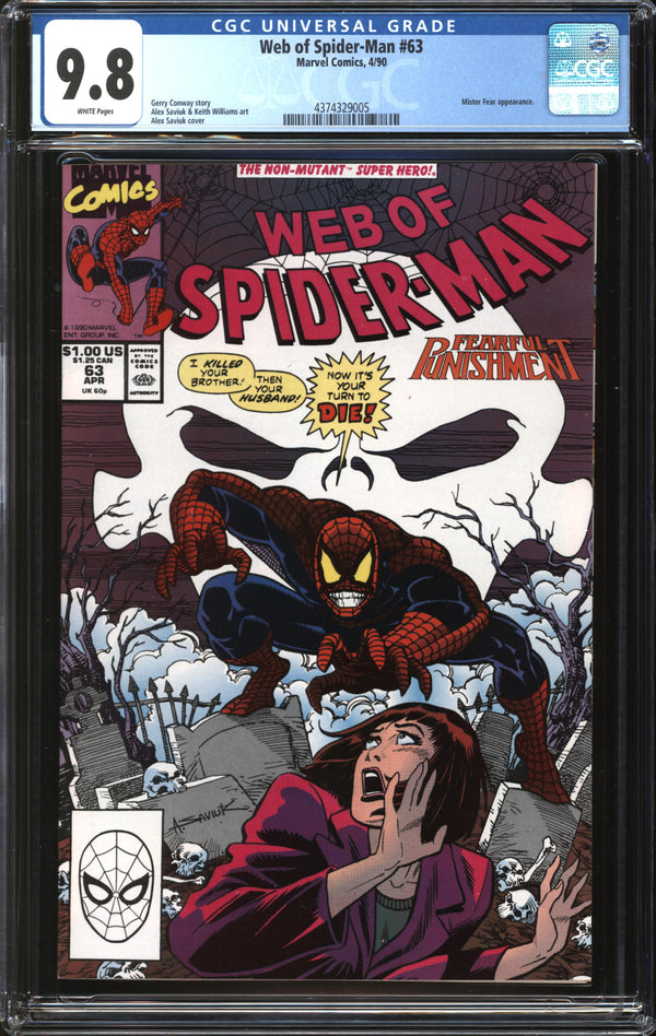 Web Of Spider-Man (1985) # 63 CGC 9.8 NM/MT