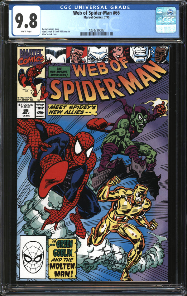 Web Of Spider-Man (1985) # 66 CGC 9.8 NM/MT