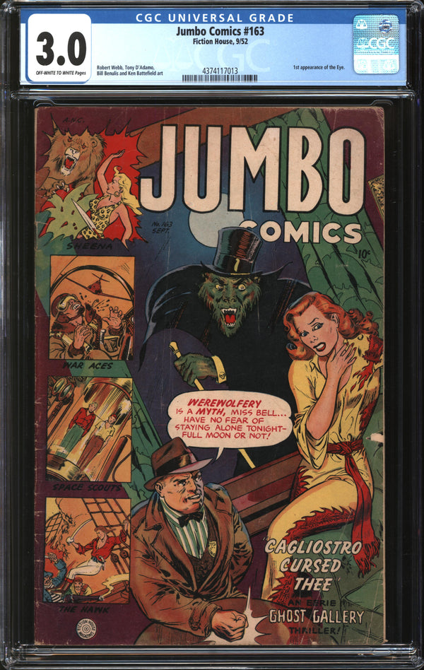 Jumbo Comics (1938) #163 CGC 3.0 GD/VG
