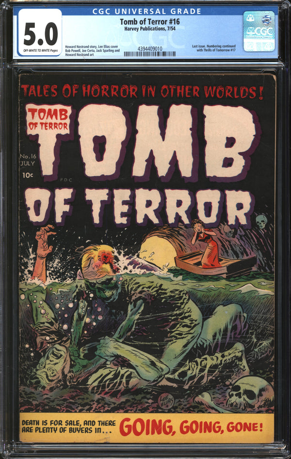 Tomb Of Terror (1952) #16 CGC 5.0 VG/FN