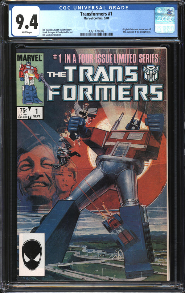 Transformers (1984) # 1 CGC 9.4 NM