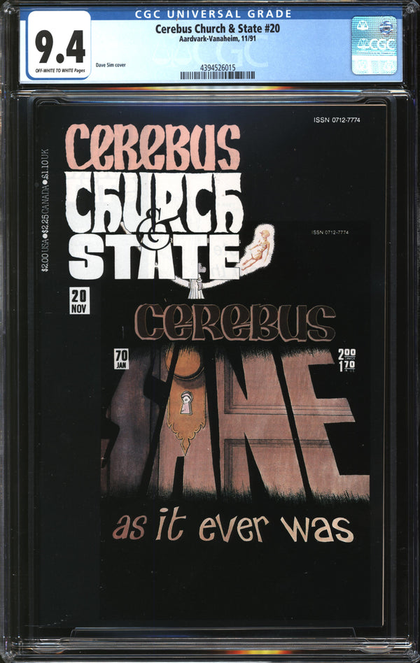 Cerebus Church & State (1991) #20 CGC 9.4 NM