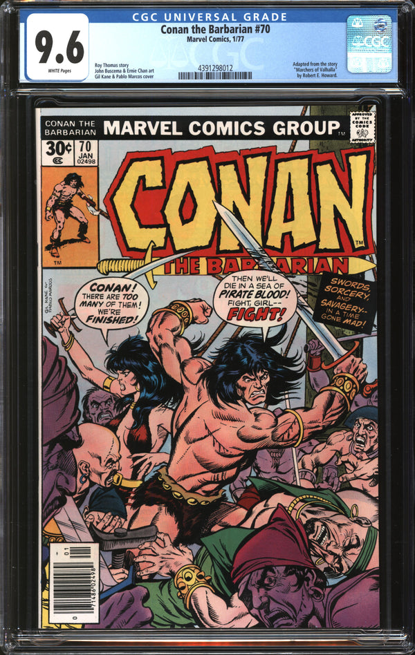 Conan The Barbarian (1970) # 70 CGC 9.6 NM+