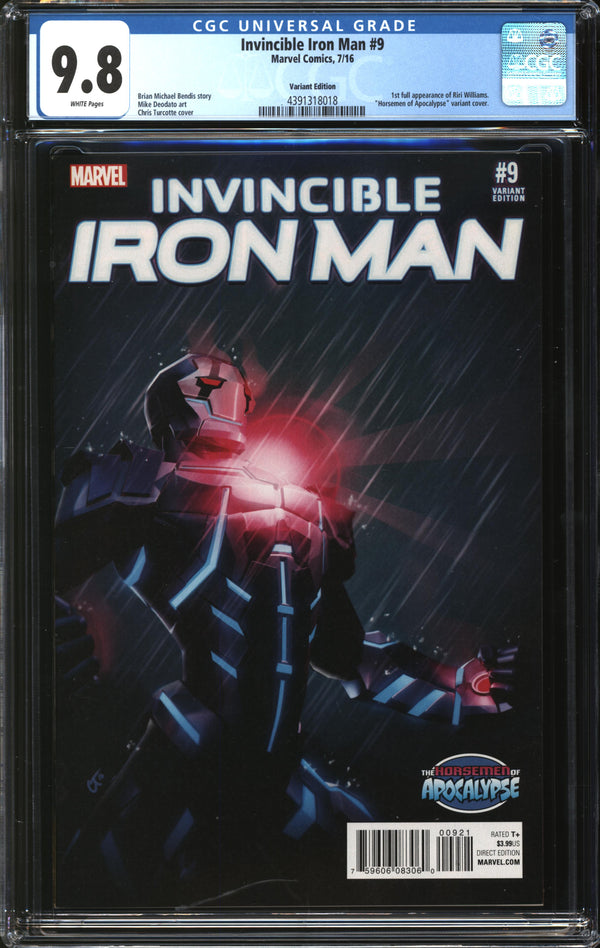 Invincible Iron Man (2015) #9 Chris Turcotte Horsemen Of Apocalypse Variant CGC 9.8 NM/MT