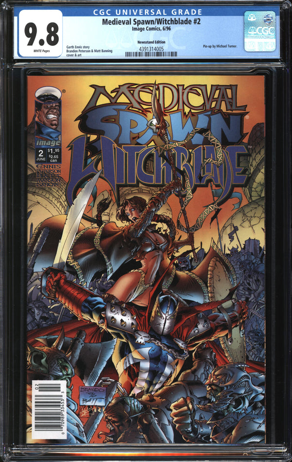 Medieval Spawn/Witchblade (1996) #2 Newsstand Edition CGC 9.8 NM/MT