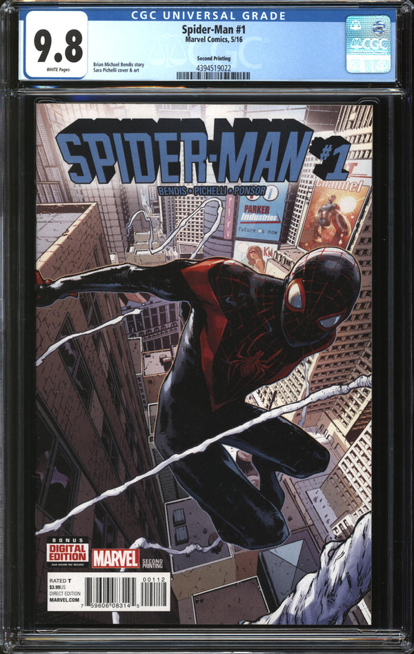 Spider-Man (2016) #1 Second Printing CGC 9.8 NM/MT