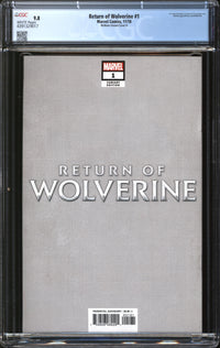 Return Of Wolverine (2018) #1 Steve McNiven Variant Cover H CGC 9.8 NM/MT