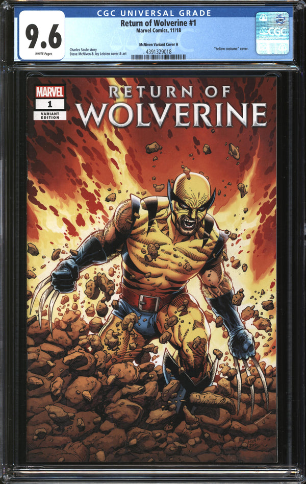 Return Of Wolverine (2018) #1 Steve McNiven Variant Cover H CGC 9.6 NM+