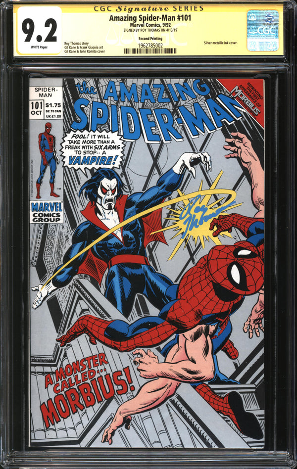 Amazing Spider-Man (1963) #101 Second Printing CGC Signature Series 9.2 NM-