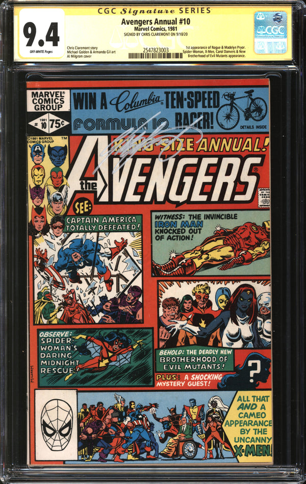Avengers Annual (1981) #10 CGC Signature Series 9.4 NM