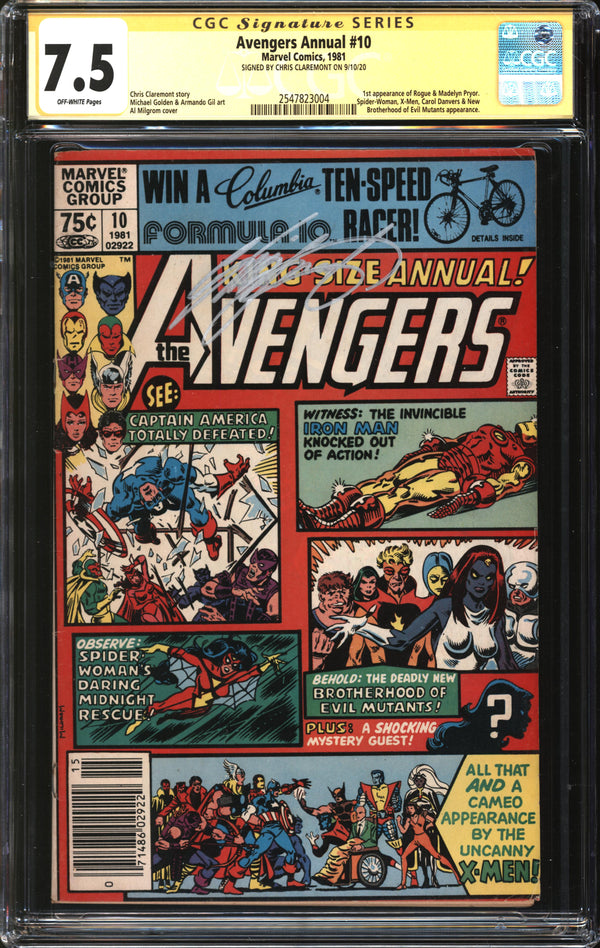 Avengers Annual (1981) #10 CGC Signature Series 7.5 VF-